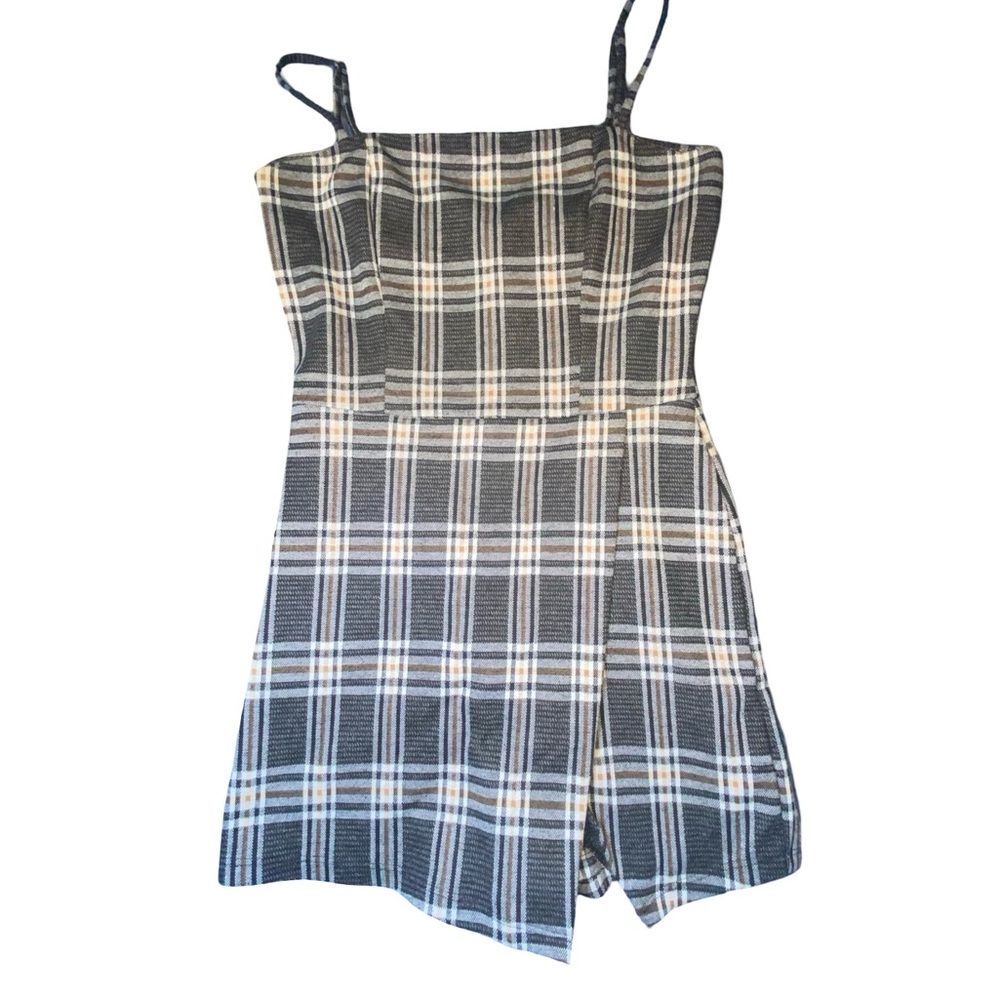 Altar'd State Checkered‎ plaid romper size Small